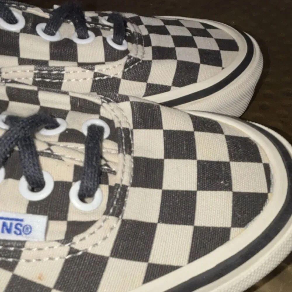 Vans UltraCush Black White Canvas Checkered Lace Up Men's Casual Sneakers size 4